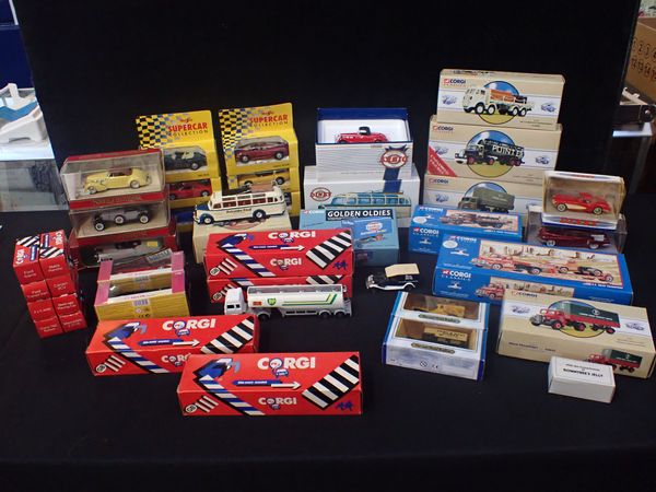 A COLLECTION OF DIECAST MODEL VEHICLES, BOXED