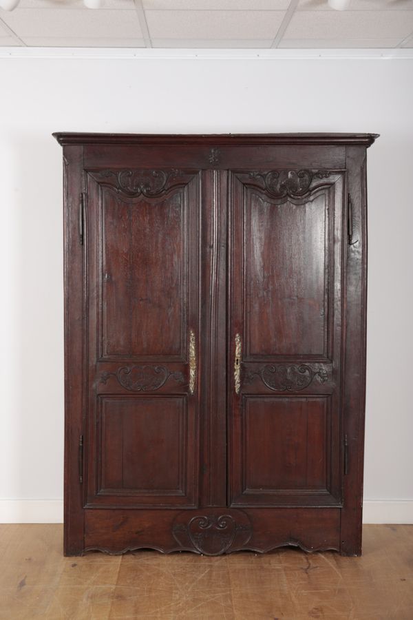 A PROVINCIAL FRENCH OAK ARMOIRE