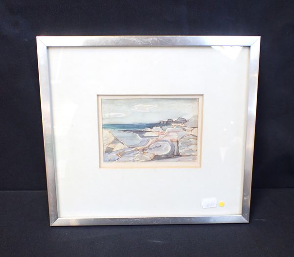 KEITH RENNISON, 20TH CENTURY: 'KIMMERIDGE, ON THE BEACH'