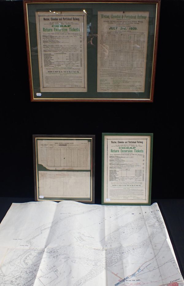 WESTON, CLEVEDON AND PORTISHEAD RAILWAY:  EXCURSION TIMETABLES, 1939