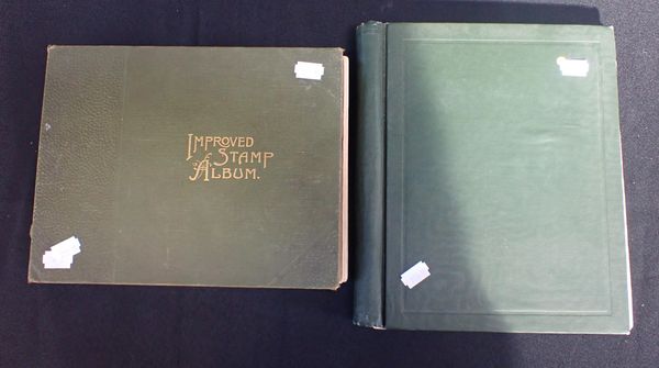 TWO STAMP ALBUMS CONTAINING 19th CENTURY AND LATER STAMPS