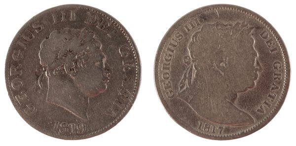 AN 1817 GEORGE III SILVER HALF CROWN