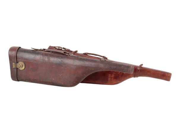 TWO LEATHER 'LEG OF MUTTON' GUN CASES