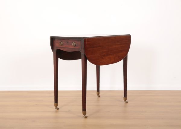 A GEORGE III MAHOGANY PEMBROKE TABLE