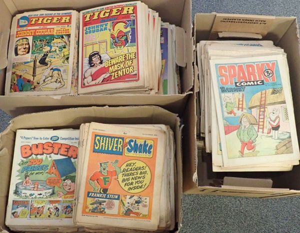 THREE BOXES OF 1970S AND 1980S UK COMICS