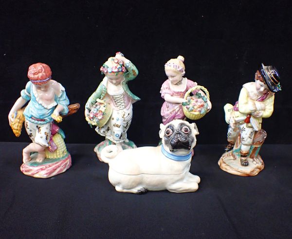 A SET OF MEISSEN STYLE SEASONS FIGURES