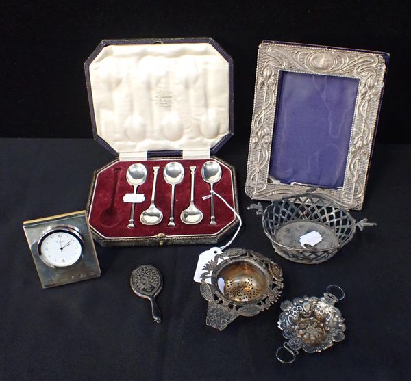 AN R.J. CARR SILVER CASED 'MILLENNIUM' CLOCK