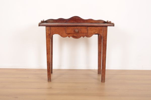 A CONTINENTAL PITCHED PINE SIDE TABLE