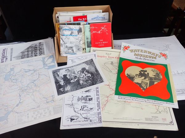 A COLLECTION OF MAPS AND BOOKS RELATING TO CANALS AND WATERWAYS