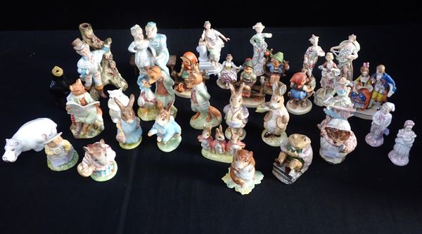 ELEVEN BESWICK AND ROYAL ALBERT POTTERY BEATRIX POTTER FIGURES