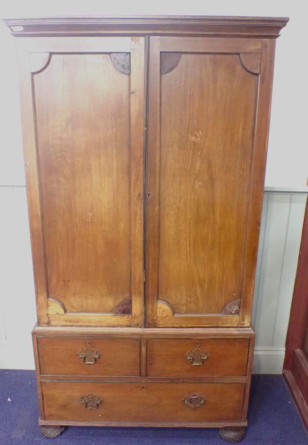 A 19th CENTURY ANGLO-INDIAN PADOUK LINEN PRESS