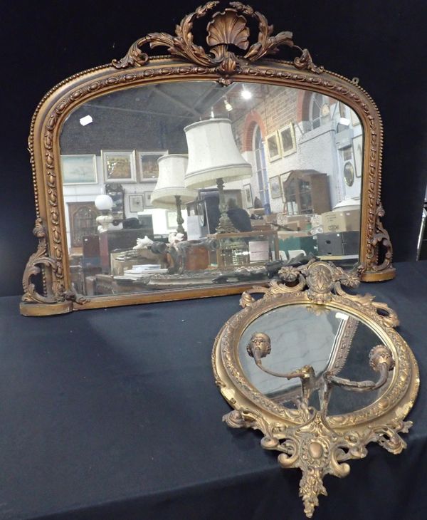 A VICTORIAN GIRONDOLE MIRROR