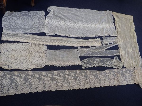 A COLLECTION OF OLD LACE PANELS