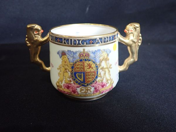 A PARAGON BONE CHINA EDWARD VIII CORONATION LOVING CUP