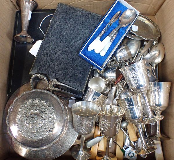 A QUANTITY OF SILVER-PLATED WARE