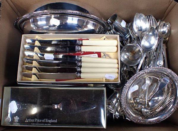 A QUANTITY OF SILVER-PLATED WARE