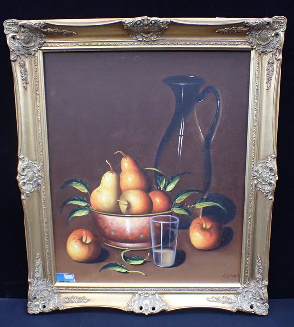 K. MAS (20TH CENTURY), STILL LIFE WITH PEARS AND APPLES