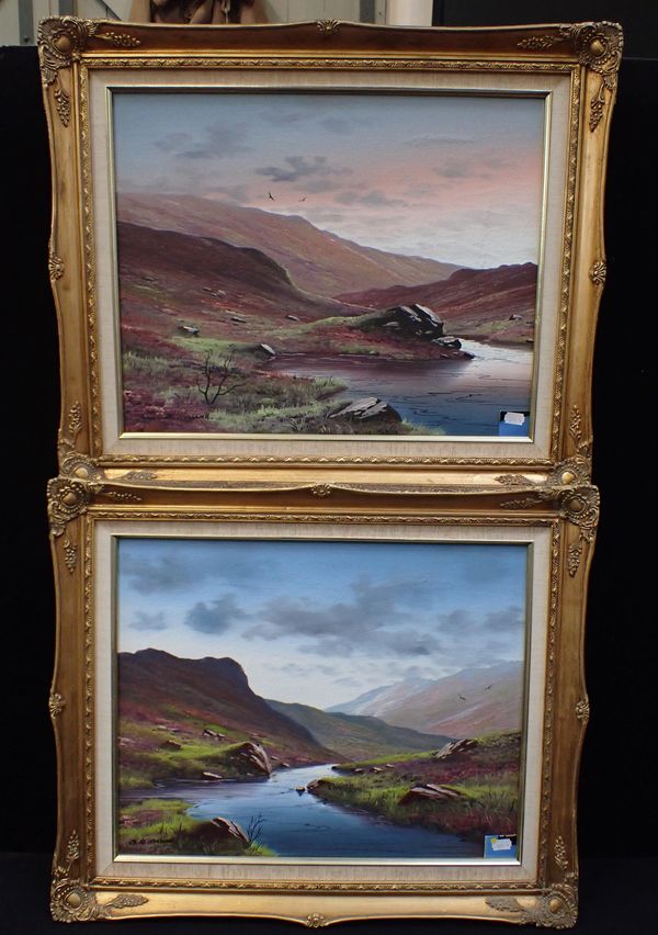 BRIAN D. HORSWELL (20TH CENTURY):  A PAIR OF LOCH SCENES