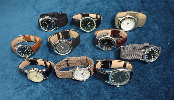 TEN VARIOUS EAGLEMOSS COLLECTION MILITARY WATCHES