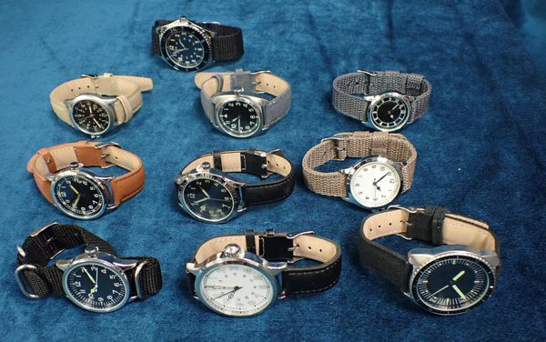 TEN VARIOUS EAGLEMOSS COLLECTION MILITARY WATCHES