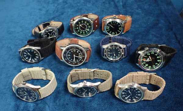 TEN VARIOUS EAGLEMOSS COLLECTION MILITARY WATCHES