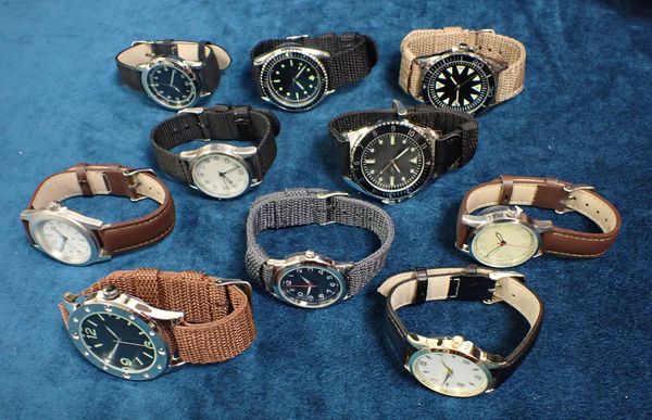 TEN VARIOUS EAGLEMOSS COLLECTION MILITARY WATCHES