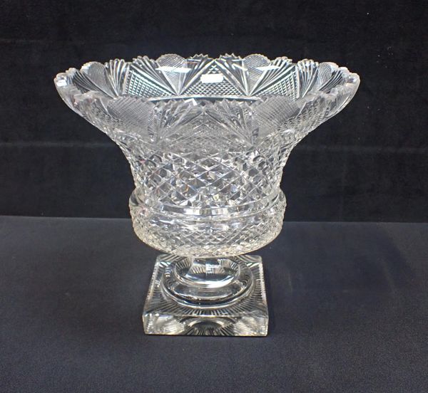 AN IRISH CUT GLASS WINE COOLER