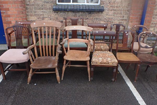 TWO 19TH CENTURY WINDSOR ARMCHAIRS