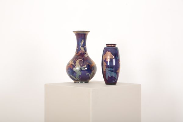 *JONATHAN CHISWELL JONES (b. 1944) FOR JCJ POTTERY: A REDUCTION FIRED LUSTRE VASE