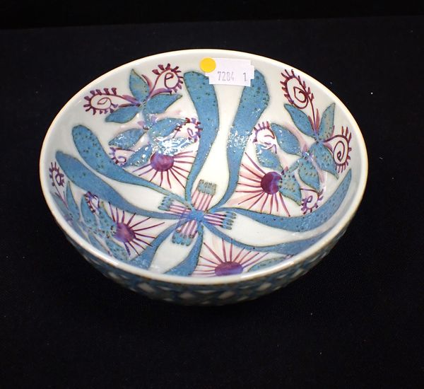 A ROYAL COPENHAGEN FAJANCE BOWL BY MARIANNE JOHNSON