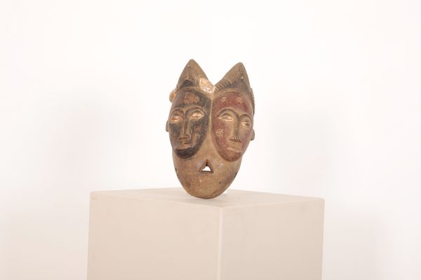 A BAULE AFRICAN JANUS MASK