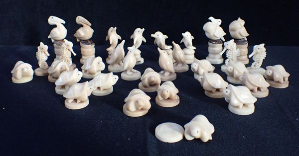 A BONE CHESS SET