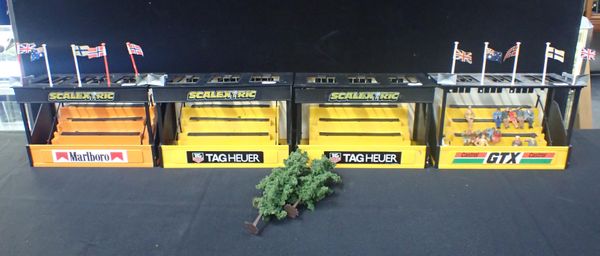 4 VINTAGE SCALEXTRIC GRANDSTANDS