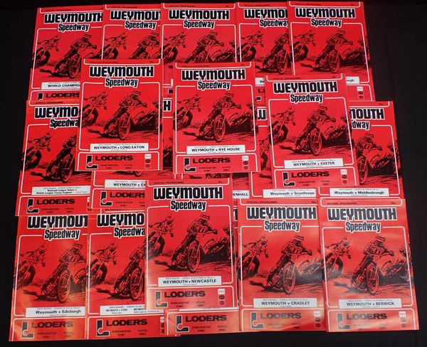 WEYMOUTH WILDCATS SPEEDWAY PROGRAMMES