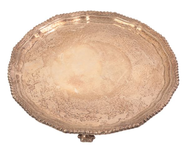 AN ELIZABETH II SILVER SALVER