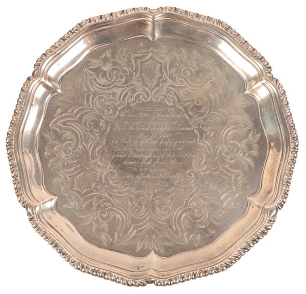 A GEORGE III SILVER WAITER