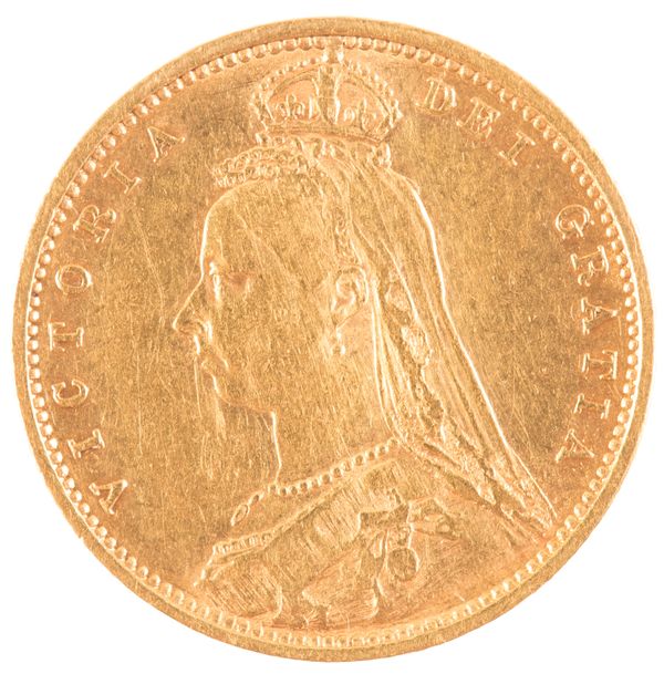 AN 1892 QUEEN VICTORIA GOLD HALF SOVEREIGN