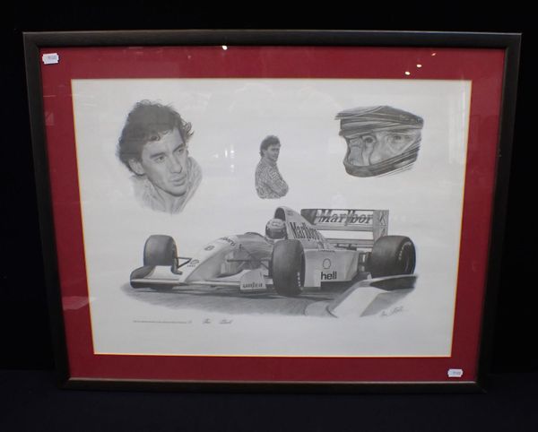 LIMITED EDITION AYRTON SENNA FRAMED PRINT