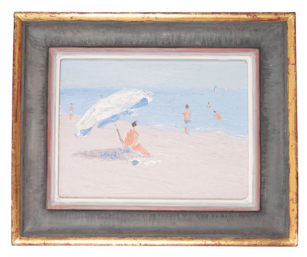 ENGLISH SCHOOL, 20TH/21ST CENTURY Beach scene with figures