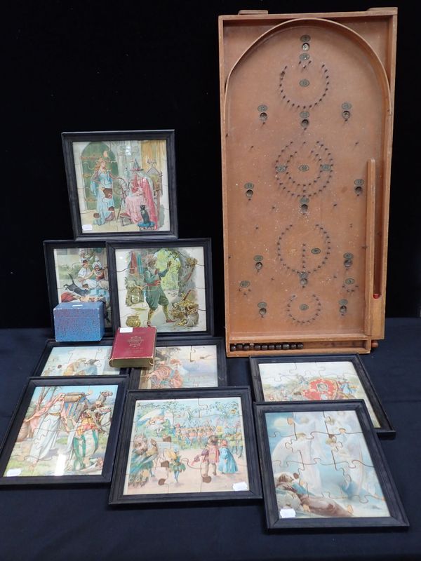 VARIOUS FRAMED VICTORIAN JIG-SAW PUZZLES