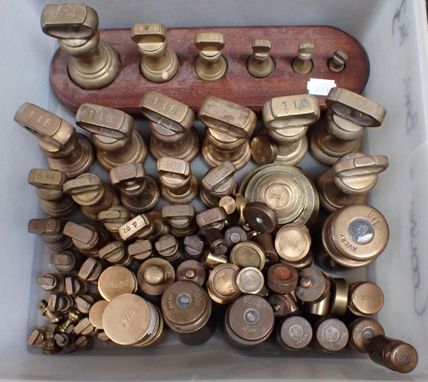 A QUANTITY OF BRASS 'BELL' WEIGHTS