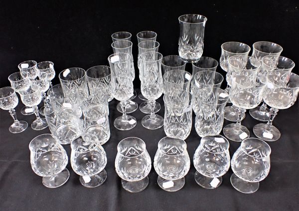 A SUITE OF TABLE GLASS, FOR SIX