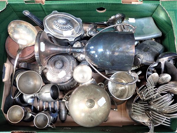 A QUANTITY OF SILVER-PLATED WARE