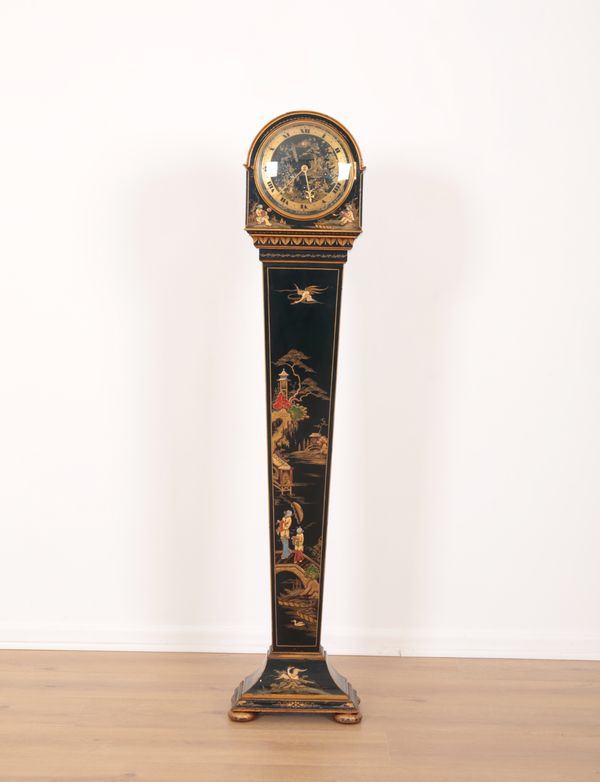 A CHINOISERIE GRANDMOTHER CLOCK OF ART DECO DESIGN