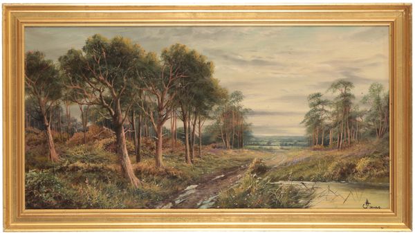 J. HAINES (ENGLSIH 20TH CENTURY) ‘A Track through Cannock Chase’ and ‘A River in Cannock Chase'