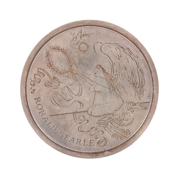 A RONALD SEARLE WHITE METAL ‘LA GLOIRE’ MEDALLION