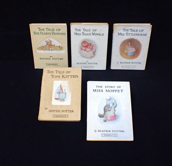 FIVE BEATRIX POTTER BOOKS