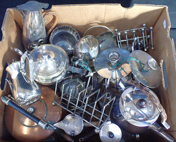 A COLLECTION OF PLATED AND METAL WARES