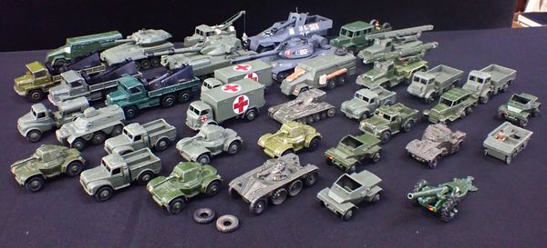 A COLLECTION OF DINKY UNBOXED MILITARY VEHICLES