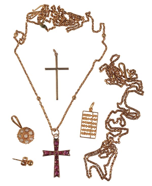 A RUBY CRUCIFIX